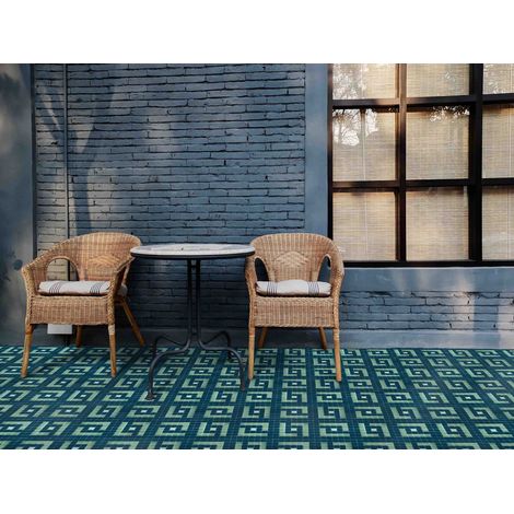 Mosaïque 2.5x2.5cm motif géométrique Palm Springs Palm (4 couleurs) Brillant - Boîte de 2 m2
