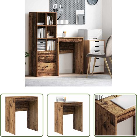 vidaXL Bureau moderne - Bureau Bois ancien 60 x 40 x 76 cm (1/5)
