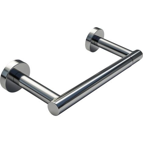 Porte-papier toilette chromé Support de rouleau de papier toilette flexible en métal poli pour salle de bain, fixation murale, robuste en acier inoxydable SUS 304 TP, grand porte-rouleau méga modern (1/5)