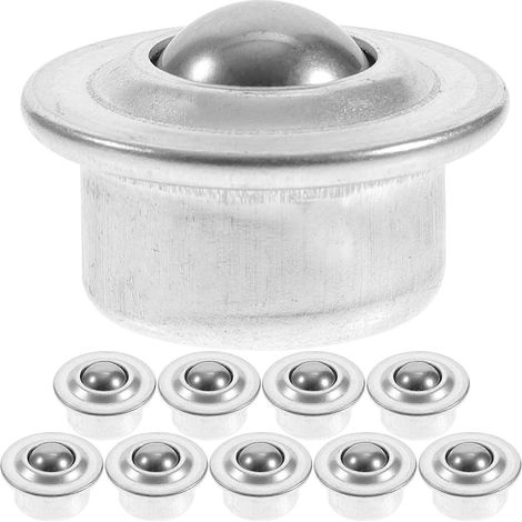 10 Stück Universal-Kugellagerrollen aus Edelstahl mit Grundplatte (1/4)