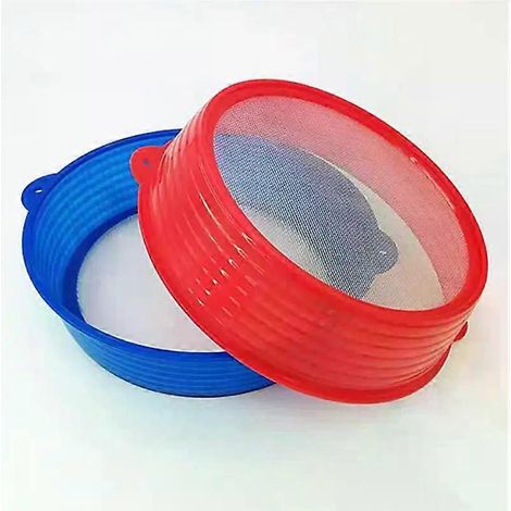 HONORNIC - Lot de 1/3/5 ustensiles de cuisine : tamis à farine rond en plastique de 19 cm, réutilisable, pour la préparation du café.
