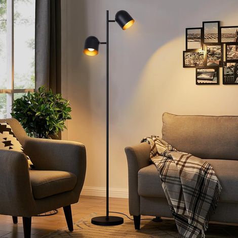 Lampadaire Vintage pour Salon : Lampe sur Pied Industriel Métal (1/5)