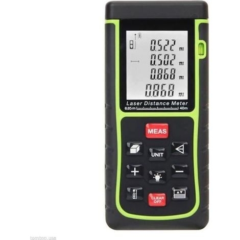 Télémètre laser 0.05 à 40m LCD Mètre laser numérique