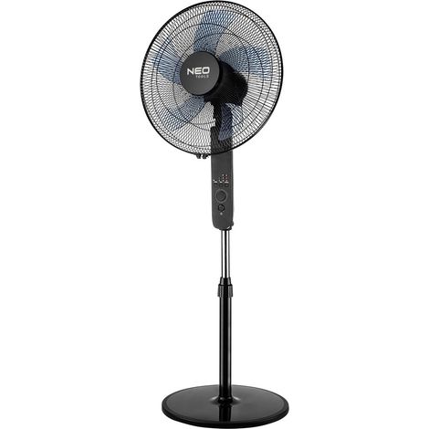 45-Watt-Standventilator, Durchmesser 40 cm, 3 Geschwindigkeitsstufen, Oszillation, Fernbedienung