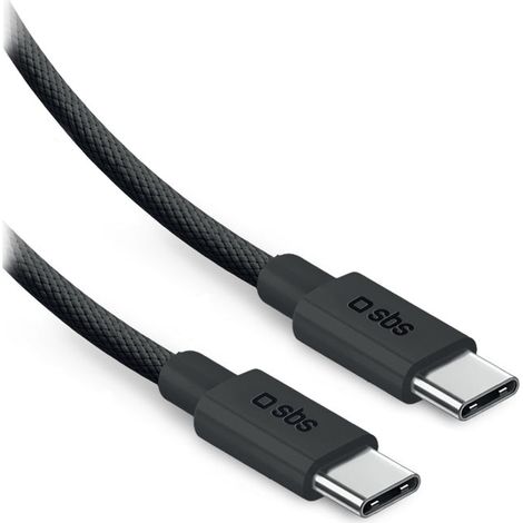 SBS LACABLEBRDTCC2M240K USB Kabel USB 2.0 2 m USB C 0,48 Gbit/s 240 W Schwarz (1/2)