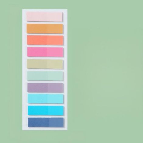 400 marcapáginas autoadhesivos,10 colores,blocs de notas multicolores para tomar notas de libros,notas adhesivas específicas para libros,10 (1/5)