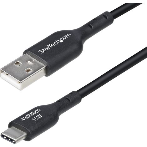 Cable Cargador USB-A a USB-C de 1m - Cable Adaptador USB-A a USB Tipo C - 3A - Cable de Carga y Sincronización - USB 2.0 - Recubrimiento de TPE - M/M