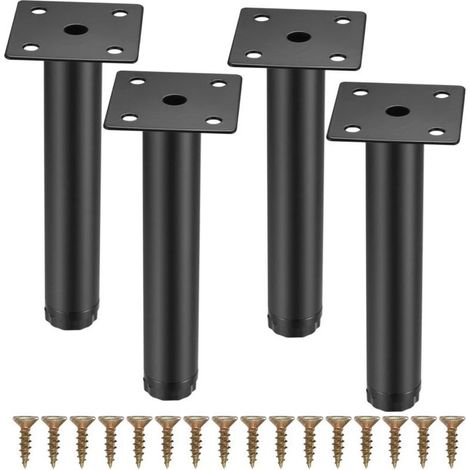 YMYNY 4 Pieces Furniture Legs Metal Fastener Support Feet for Furniture/Table/Chair/Desk/Kitchen/Cabinet/Sofa