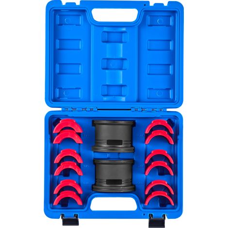 VEVOR Kit Pressa per Cuscinetti, 14 Pezzi, per Guarnizioni dei Cuscinetti con Boccole e Adattatori, per lInstallazione e la Rimozione delle Guarnizioni in Acciaio al Carbonio con Custodia