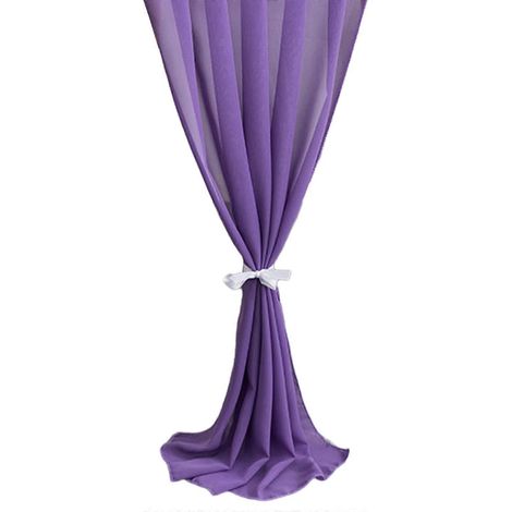 Chemin de table semi-transparent en mousseline, idéal pour la décoration de table, les repas, les mariages, les fêtes, les banquets de Noël et les gâteaux. Couleur : violet clair, référence 113. (1/5)