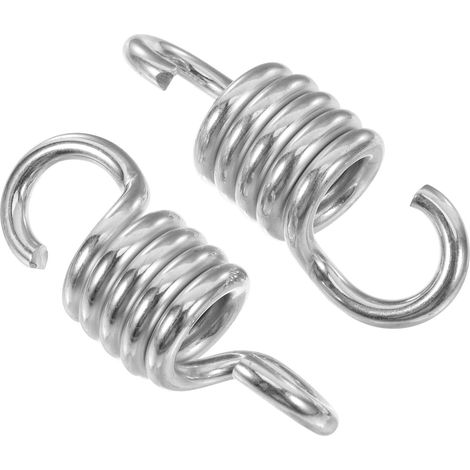 Ressort de Chaise Suspendue en métal galvanisé Lot de 2, Ressort de balançoire hamac, Installation Facile, pour Chaise œuf et Usage extérieur, Accessoire de Suspension Robuste (1/5)