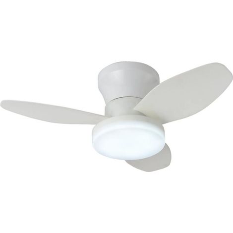 Ventilateur de plafond avec moteur CC – Éclairage LED 24 W – 6 vitesses – 3 températures de couleur – Télécommande, blanc (1/4)