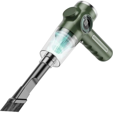 1 Aspirateur, 43000 RPM, 4.5 kPa, 2000 mAh, Portable, Voiture, Maison, Vert Militaire (1/5)