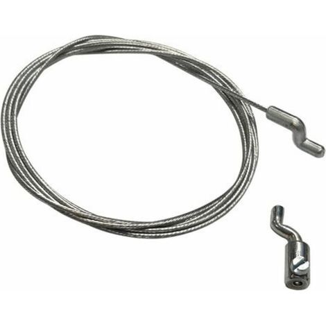 Câble flexible universel en acier pour tondeuses à gazon avec serre-câble ZS, idéal pour la commande des gaz et de l'accélérateur, 1900 mm, tête SZ, matériel de jardinage