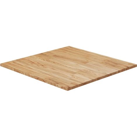 Dessus de table carré Marron clair90x90x1,5 Bois chêne traité (1/4)