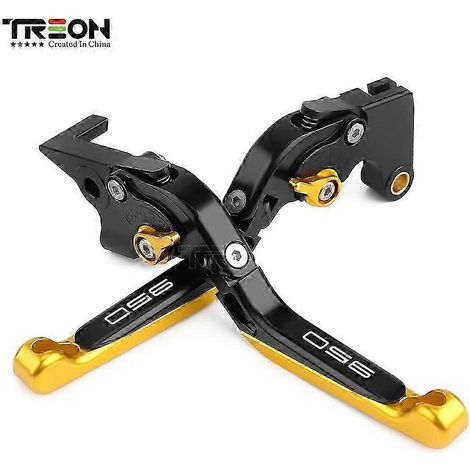 Accessoires pour motos Suzuki GSX-S950 GXS-S950 GSXS 950 2021-2022 : leviers de frein et d'embrayage pliables et extensibles CNC pour guidon (noir et or). (1/5)