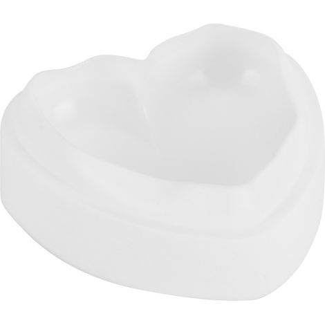 Silikonform, antihaftbeschichtet, herzförmig, Mousse-Kuchenform, Backform, DIY-Backzubehör, Weiß (1/5)