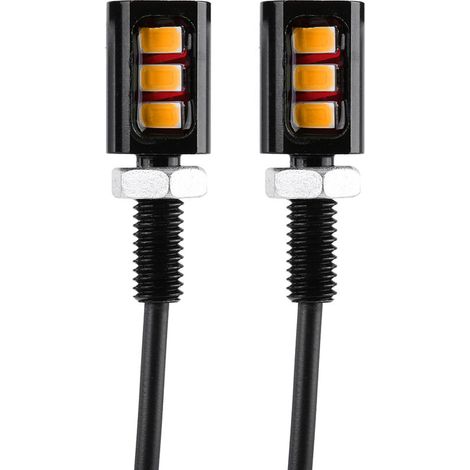 For motorcycle license plate lighting, car/motorcycle license plate light, 12V universal aluminum license plate bolt light with 3 LEDs (Yellow) (1/5)