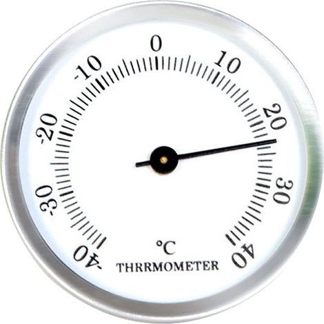 Thermomètre de réfrigérateur pour congélateur, -40 °C - 40 °C - Grand cadran simple - Incubateur de congélateur - Cadre en alliage d'aluminium - Garde les aliments frais
