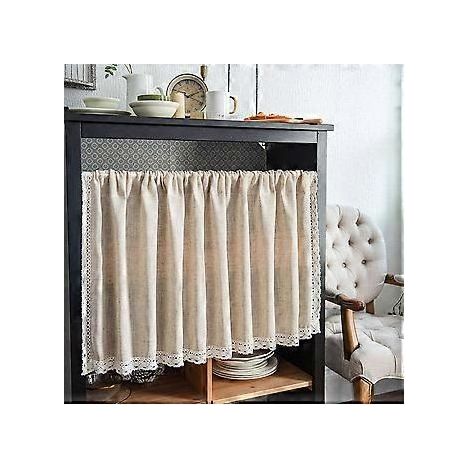 Rideaux bohèmes à pompons, rideaux multifonctionnels pour la cuisine (15045 G) (1/5)