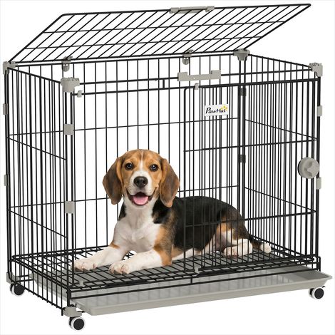 Cage de transport pour animaux en métal PP 75,5 x 46 x 64,5 cm (1/5)