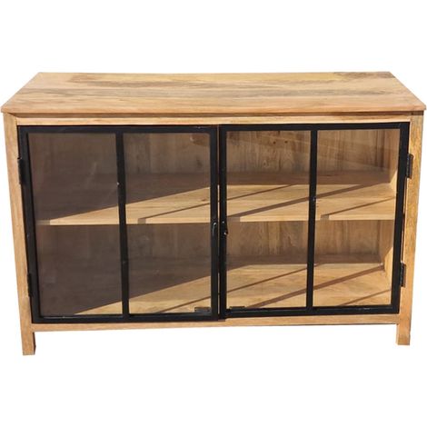 Orion91 furniture wood and metal sides 120x80x45cm kitchen living room dining room - spazioluzio (1/5)