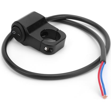 Interrupteur de guidon 7/8 po, bouton marche/arrêt étanche pour phares antibrouillard et feux de position, pour motos, VTT et vélos électriques 12 V (1/5)