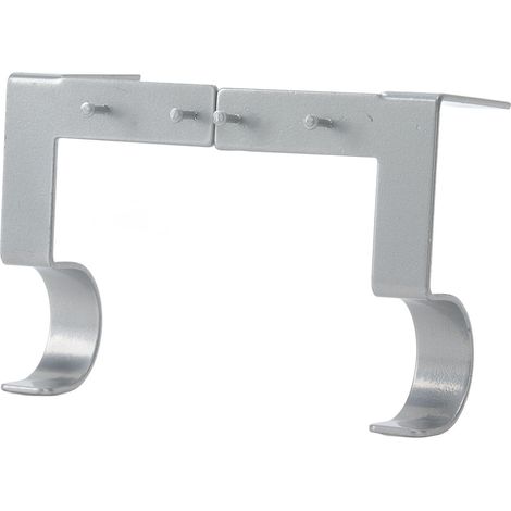 Lot de 2 supports de tringle à rideaux en acier, supportant une charge de 9 kg (20 lb), installation facile, crochets pour tringle à rideaux simple, couleur argent. (1/5)
