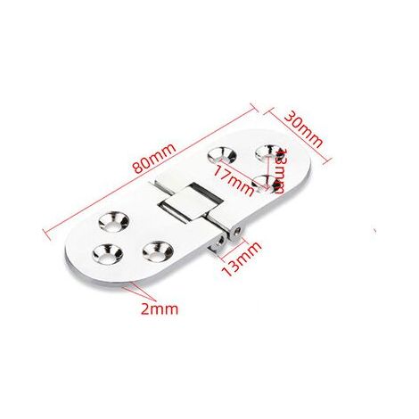 royaluxe- Charnières de Table Pliantes Connecteur Rabattable charnière Flip pliable Alliage zinc Plat Porte Cabinet pliable Charnières pour Meubles Armoire Flip Top Charnière avec vis, 4 pièces, argen