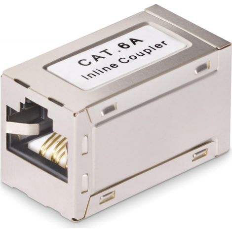 StarTech.com Coupleur RJ45 Blindé, Coupleur en Ligne Cat6a, Coupleur RJ45 Femelle vers Femelle (F/F) Brochage T568B, Extension de Câble Ethernet Blindé (IN-CAT6A-COUPLER-S1)
