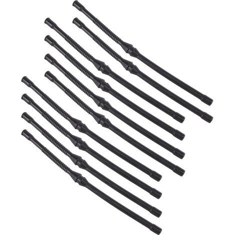 10X Tuyau de Carburant Noir pour TronçOnneuse Chinoise 4500 5200 45Cc 52Cc 58Cc MT-9999 Tuyaux de Carburant en Plastique Tuyaux Outil PièCe