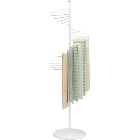 Spiral Scarf Holder for Hanging a Shawl, Metal Scarf Holder for Tie, Handbag, Yoga Pants, Versatile Stand for Suit and Trousers for Shops C (Size: 170 cm, Colour: White) (1/5)