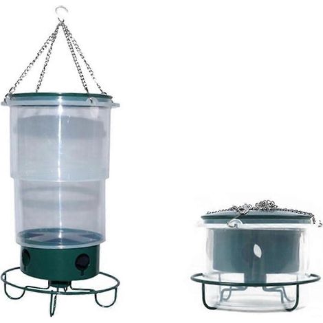 Lot de 2 mangeoires à oiseaux, mangeoires anti-écureuils -- (1/5)