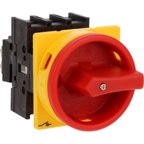 Interrupteur-sectionneur triphasé 40 A, poignée rouge-jaune, avec verrouillage, P1-40/EA/SVB 199894
