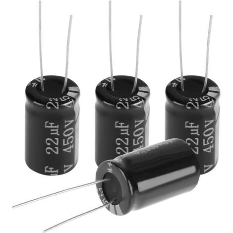20 condensateurs électrolytiques axiaux polarisés à longues pattes, 450 V, 22 µF, 105 °C, pour amplificateur à tubes (1/5)