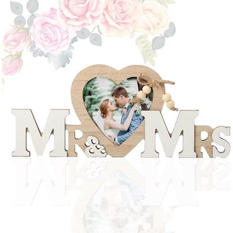 Lettres décoratives en bois pour mariage - Grande enseigne décorative - Convient pour les mariages et les fêtes (1/5)