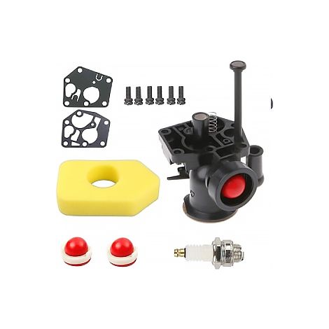 Kit de tanque de combustible 498809 y carburador 795469 para motores Briggs & Stratton de las series 9J900, 9L900, 9S500, 9B900, 9C900, 9D900 y 9E900. Reemplaza las piezas 494406, 795477, 794147, 6996