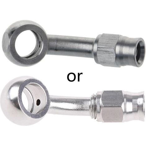 Accessoires moto durables pour voiture : tuyau AN-3 en acier inoxydable vers M10 métrique 10 mm, raccord de tuyau de frein et d'embrayage à 45° (1/5)