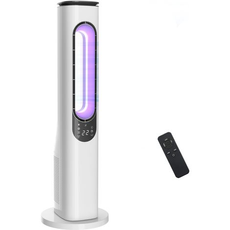 HOMCOM Bladeless Tower Fan, 35dB Standing Cooling Fan with Oscillating