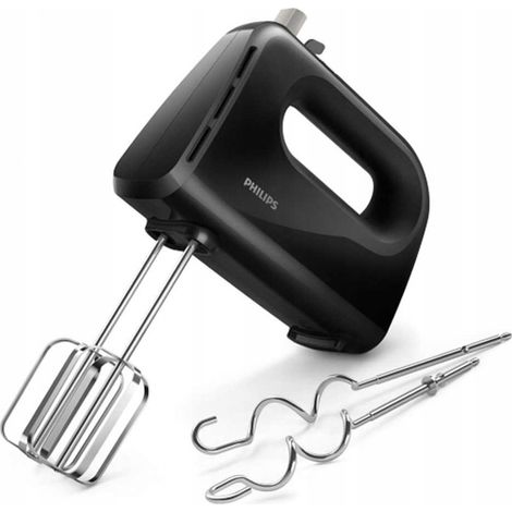 Frullatore a immersione Philips HR 3705/10 da 300 W, nero, con funzione turbo.