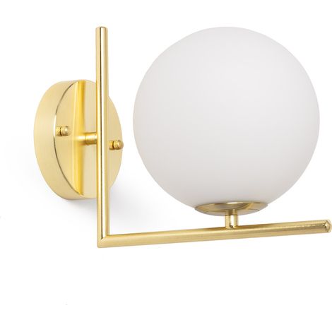 Lámpara de Pared de Metal y Cristal Moonlight Design Dorado (1/5)