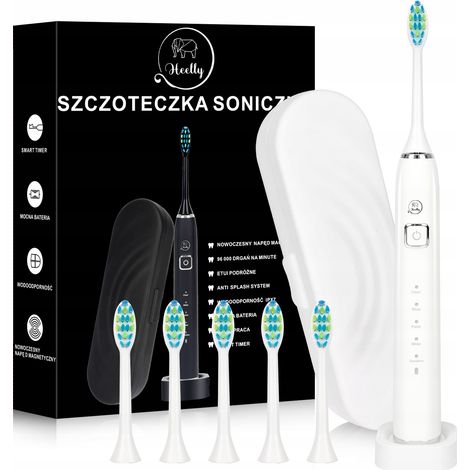Cepillo de dientes sónico HEELLY SWH-02 blanco, 1 unidad. (1/5)