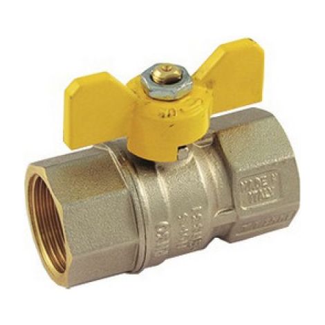 VALVOLA A SFERA PER GAS FF CON LEVA FARFALLA 1&quot