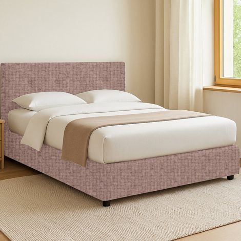 Letto Singolo Ripon, Sfoderabile, Contenitore Made in Italy, Rosa Antico (1/5)