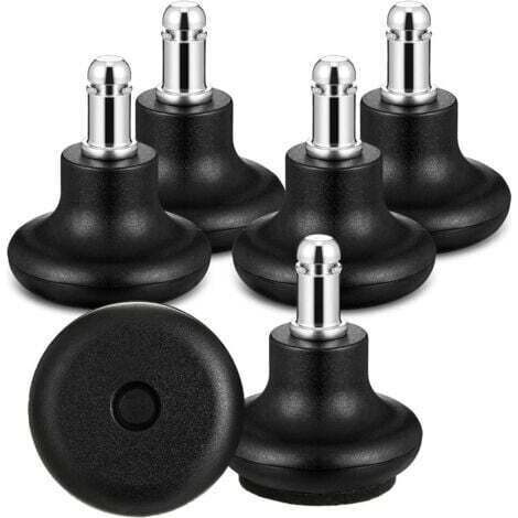 Set mit 5 Bell Glides Ersatz-Lenkrollen für Bürostühle (Schwarz), 2-Zoll-Lenkrollen für hohe Hocker