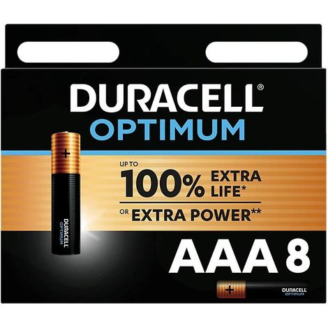 Duracell Optimum Pila Alcalina Aaa Lr03 Blister*8