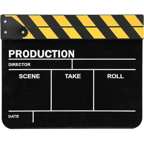 30 x 25 cm Acryl-Filmklappe für Regisseure, professionelles Film- und Action-Klappen-Werkzeug für die Fotografie