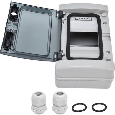 IP65 Wasserdichter Verteilerkasten mit 4-Wege-DIN-Schiene, transparenter Abdeckung und Anschlussschutzgehäuse