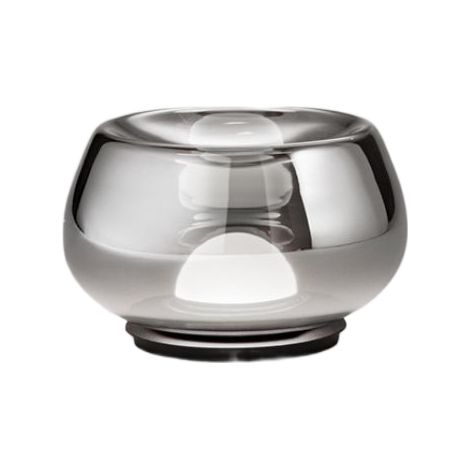 Lampe De Table Led 10S48534, Verre Incurvé Fumé Miroir Et Structure Noir Mat, 12W 3000K, Design Moderne Et Raffiné - Luminaire Par Perenz Sas (1/3)