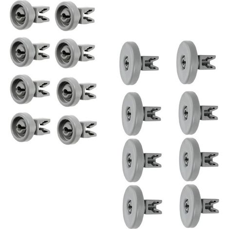16 Geschirrspülerkorbrollen, 40 mm und 25 mm Durchmesser, kompatibel mit Ikea DW60 und RDW60 (1/5)